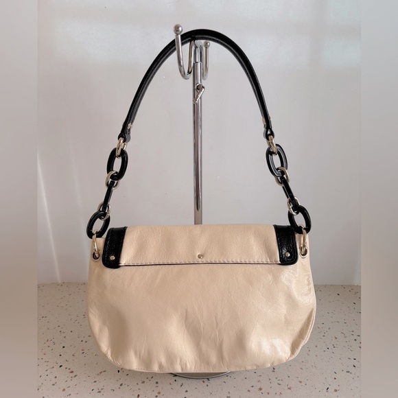 Kate Spade Leather Shoulder Handbag Cream &‎ Black - Picture 5 of 14